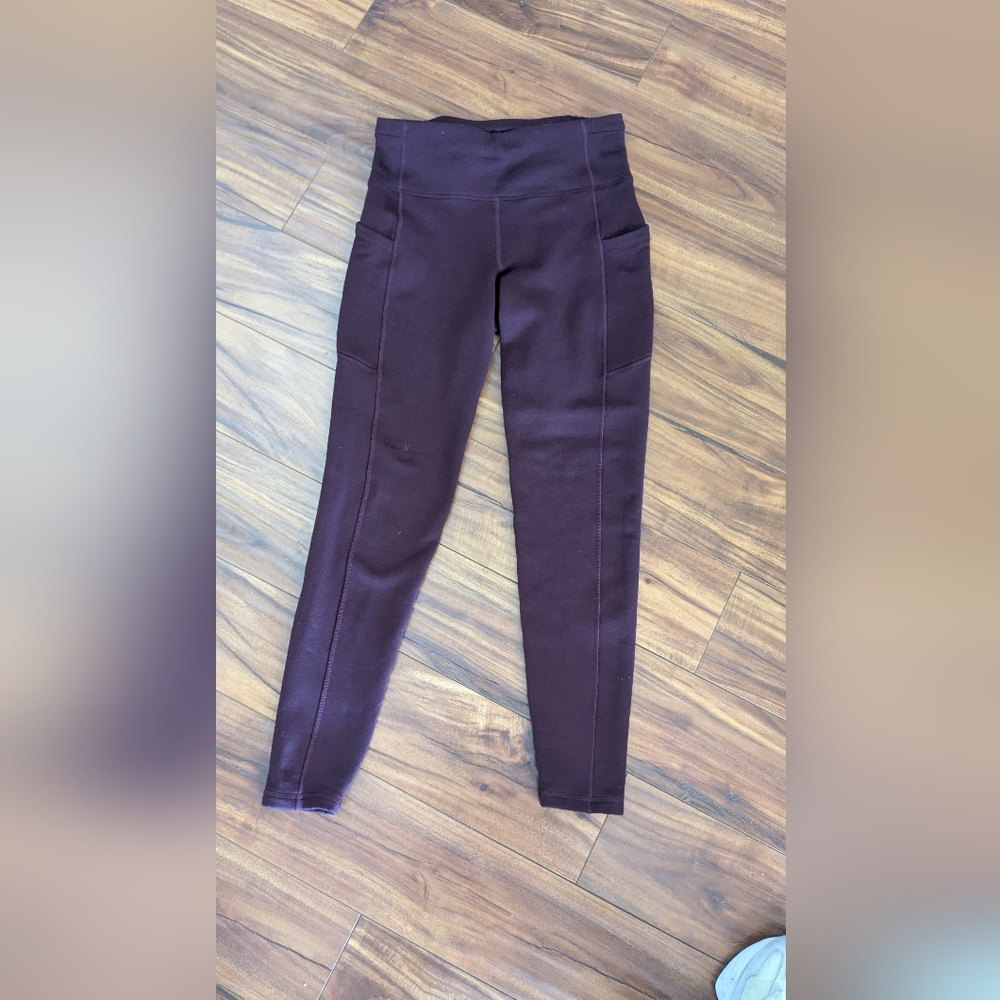 Athleta Altitude Fleece Lined Stash High Rise Legging Sz Sm